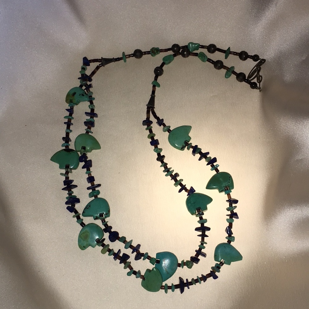 Lunati Original  Turquoise Bear Fetish necklace.